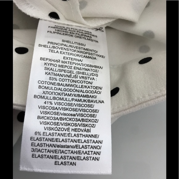 Lauren Ralph Lauren White and Black Polka Dot Pant NWT - Picture 8 of 10